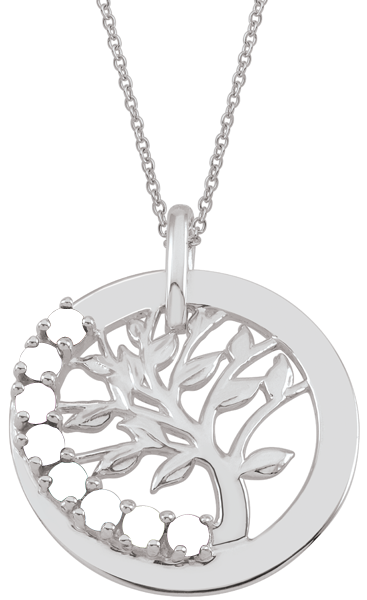 Family tree pendant with on sale birthstones