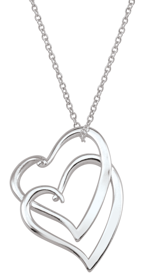 Hearts And Spades Matching Necklaces For Couples In Titanium